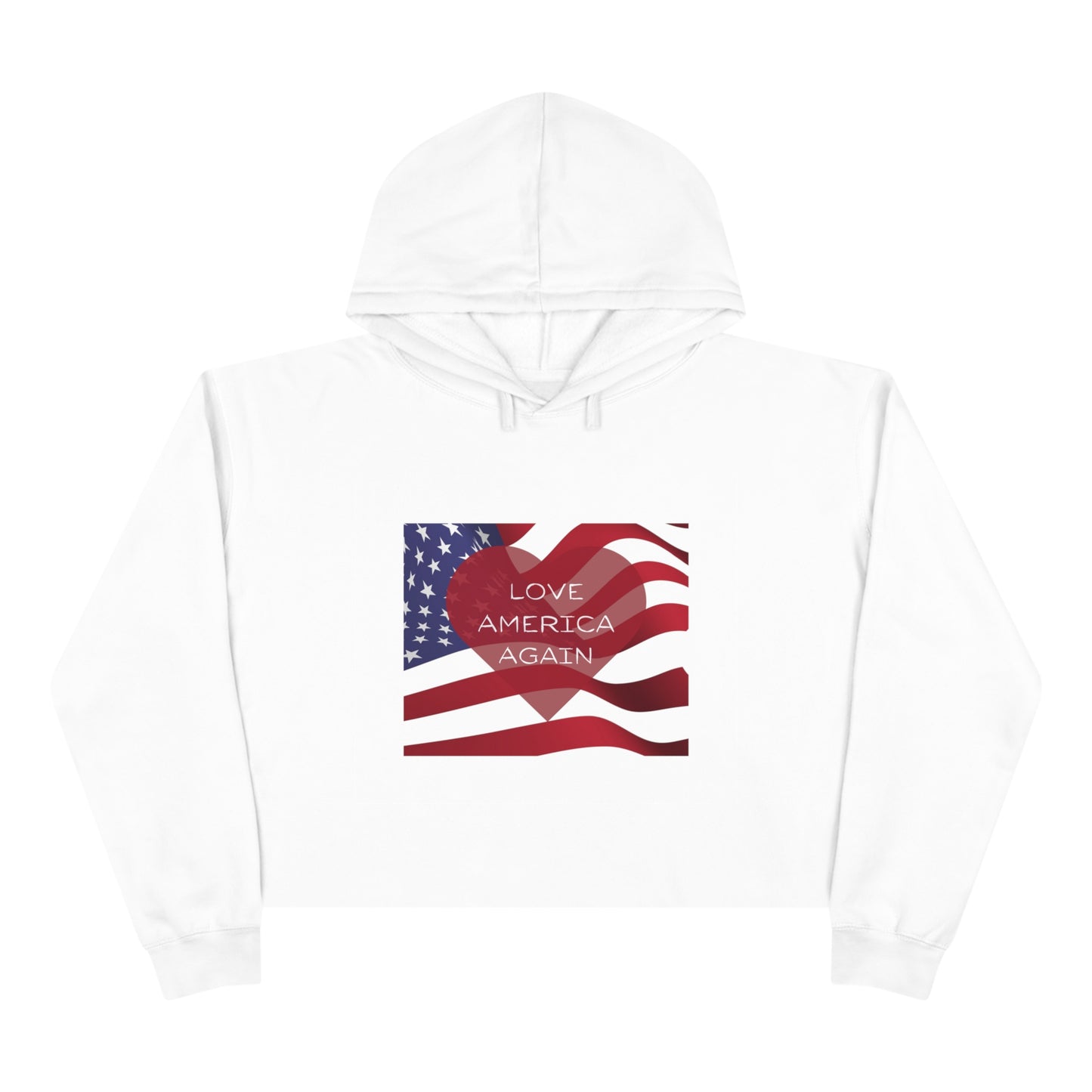 Love America Again Crop Hoodie