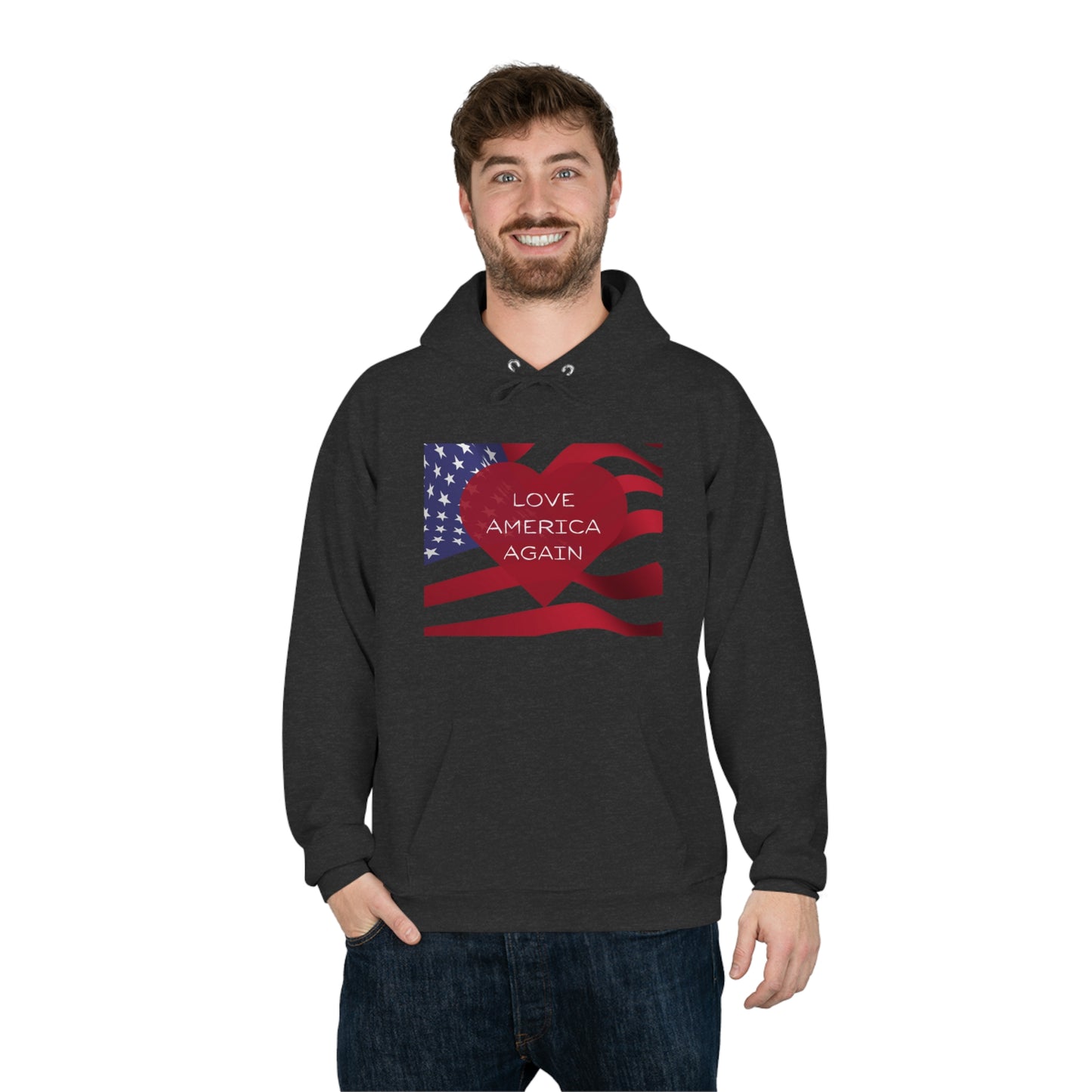 Love America Again Unisex EcoSmart® Pullover Hoodie Sweatshirt