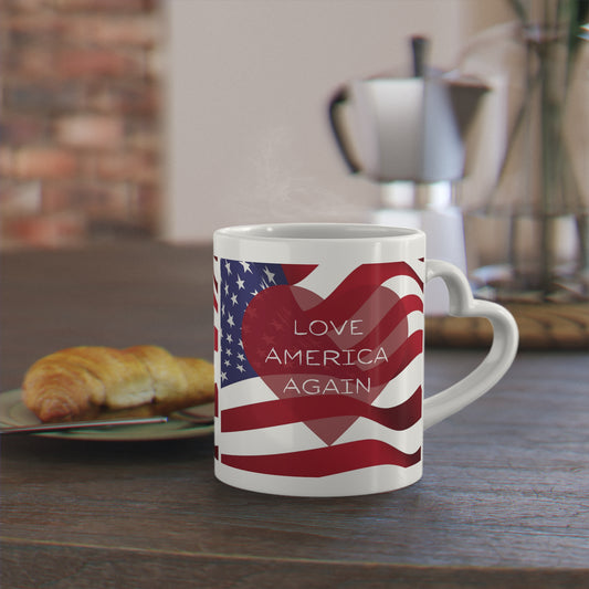 Love America Again Heart-Shaped Mug