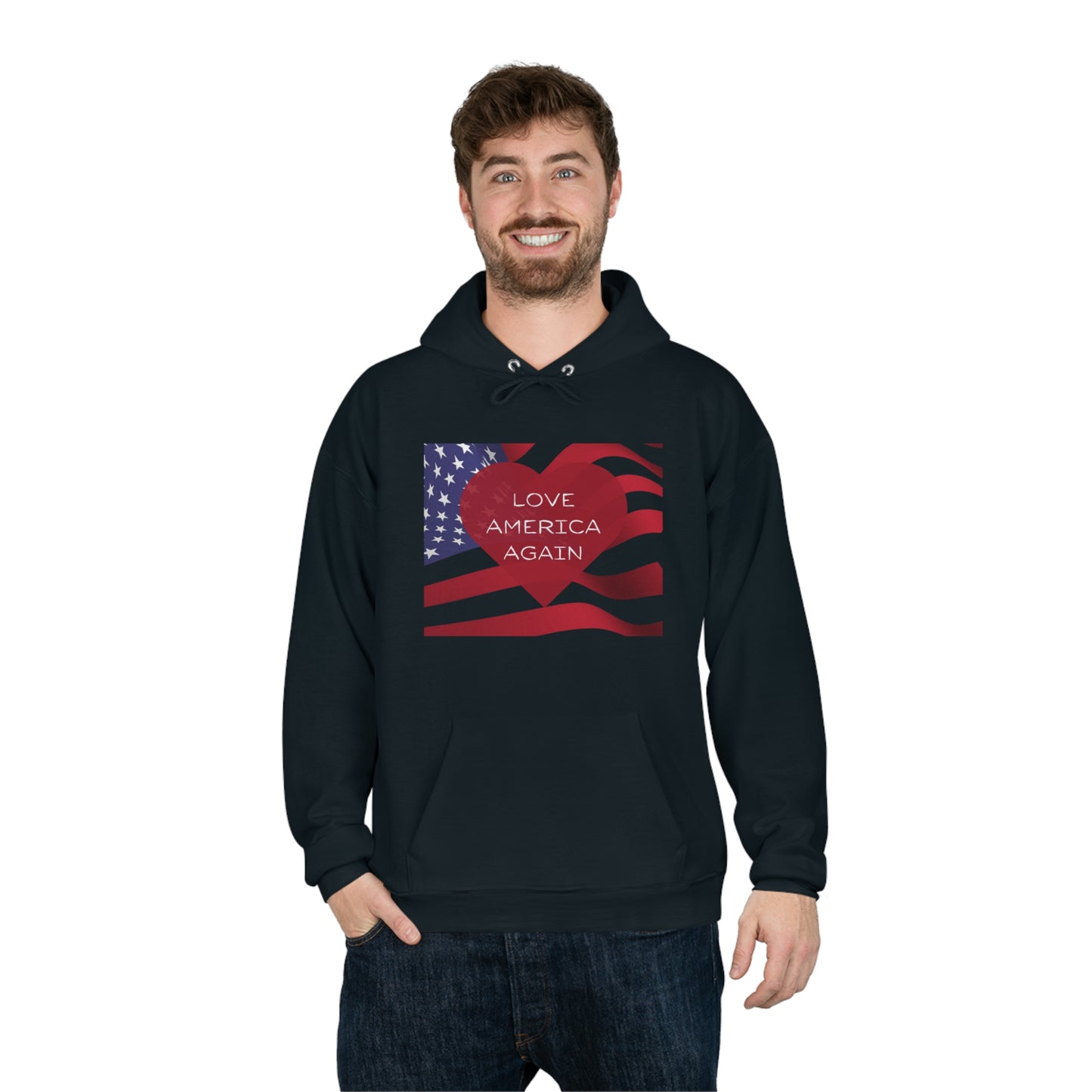 Love America Again Unisex EcoSmart® Pullover Hoodie Sweatshirt