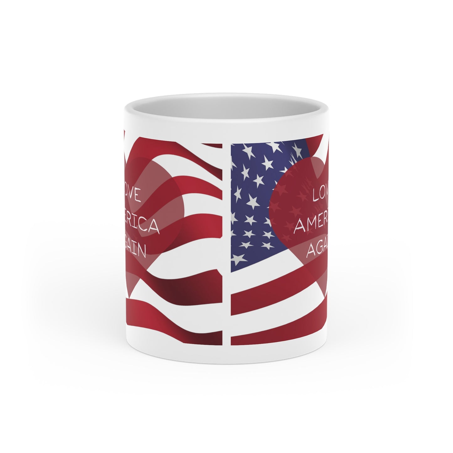 Love America Again Heart-Shaped Mug