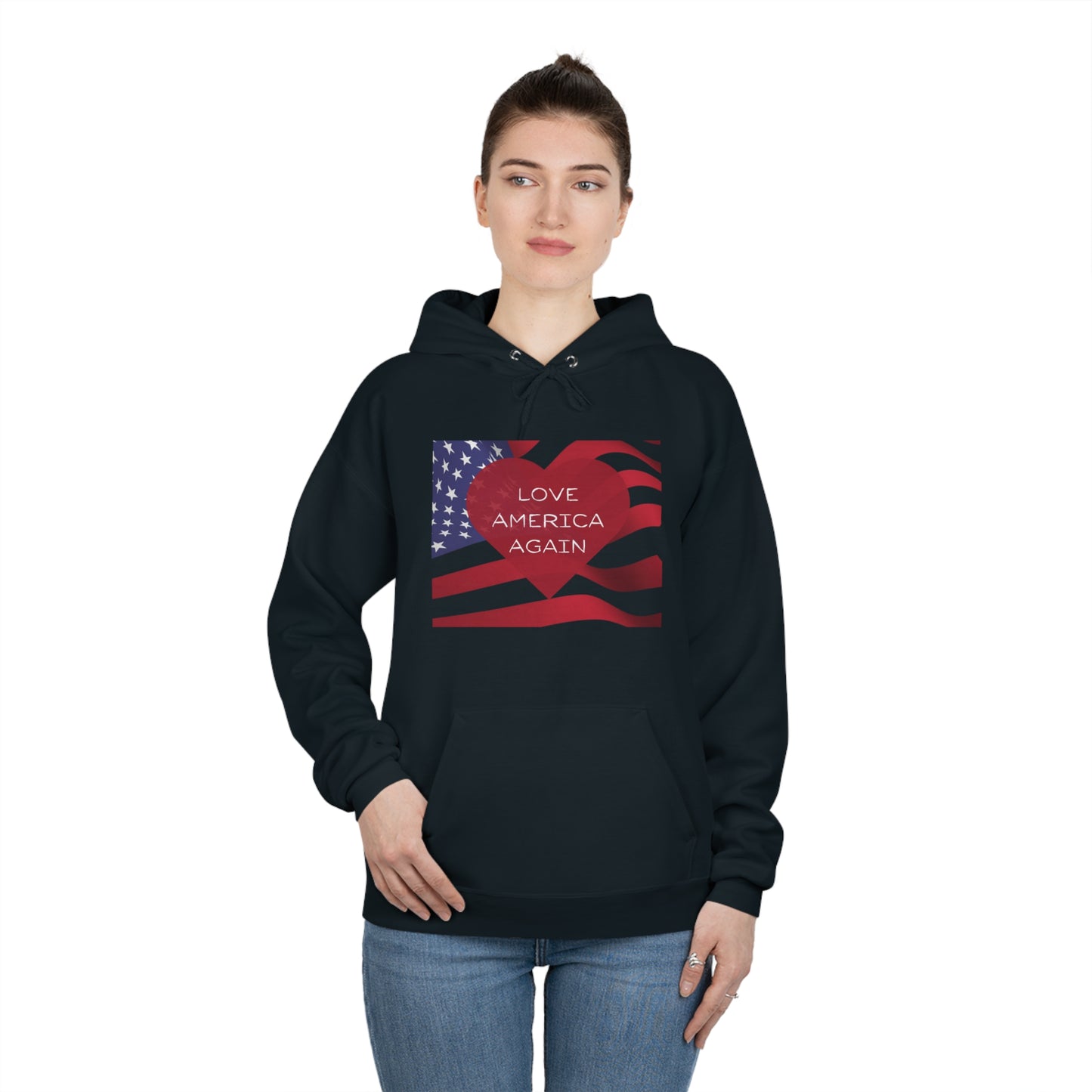 Love America Again Unisex EcoSmart® Pullover Hoodie Sweatshirt
