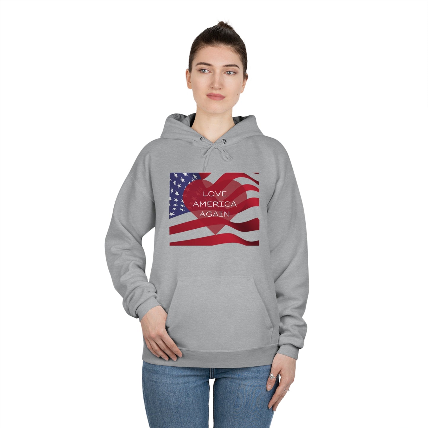 Love America Again Unisex EcoSmart® Pullover Hoodie Sweatshirt