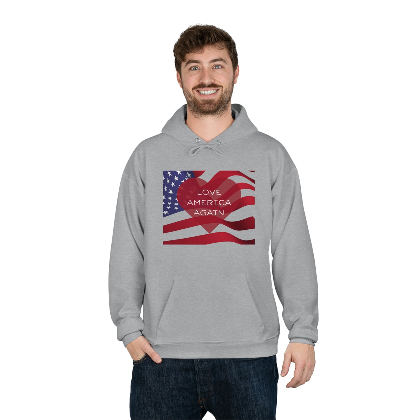 Love America Again Unisex EcoSmart® Pullover Hoodie Sweatshirt