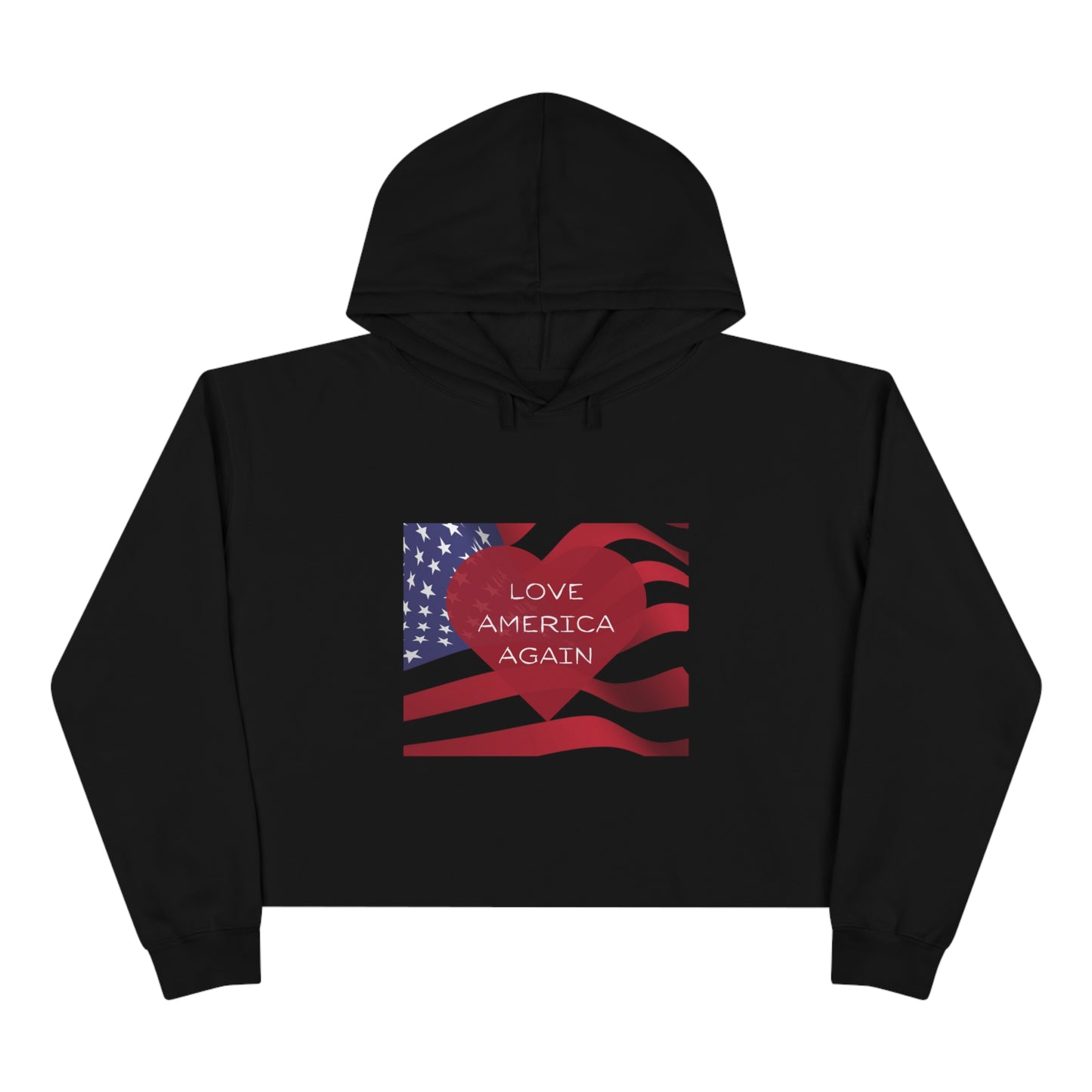 Love America Again Crop Hoodie